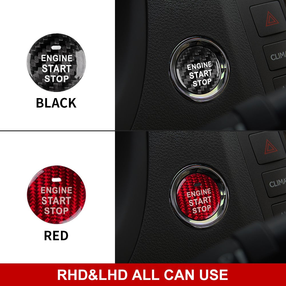 For Lexus ES Toyota RAV4 Car Engine Start Button Sticker Black Red Carbon Fiber - product view
