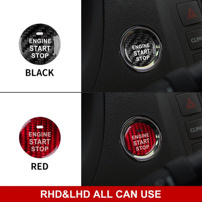 For Lexus ES Toyota RAV4 Car Engine Start Button Sticker Black Red Carbon Fiber - product view