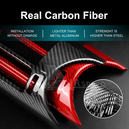 RED HARD Carbon Fiber Center Air Vent Outlet Cover For Toyota GR86 BRZ 2021-2025 - detail view 5