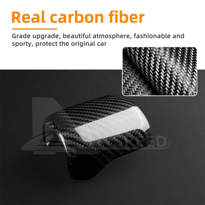 For Ford F-150 2021-2025 Center Console Gear Shift Head Cover Black Carbon Fiber - detail view 6