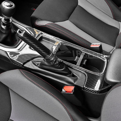For Subaru WRX STI 2022-2023 Gear Shift Panel REAL HARD Carbon Fiber Cover BLACK - detail view 6