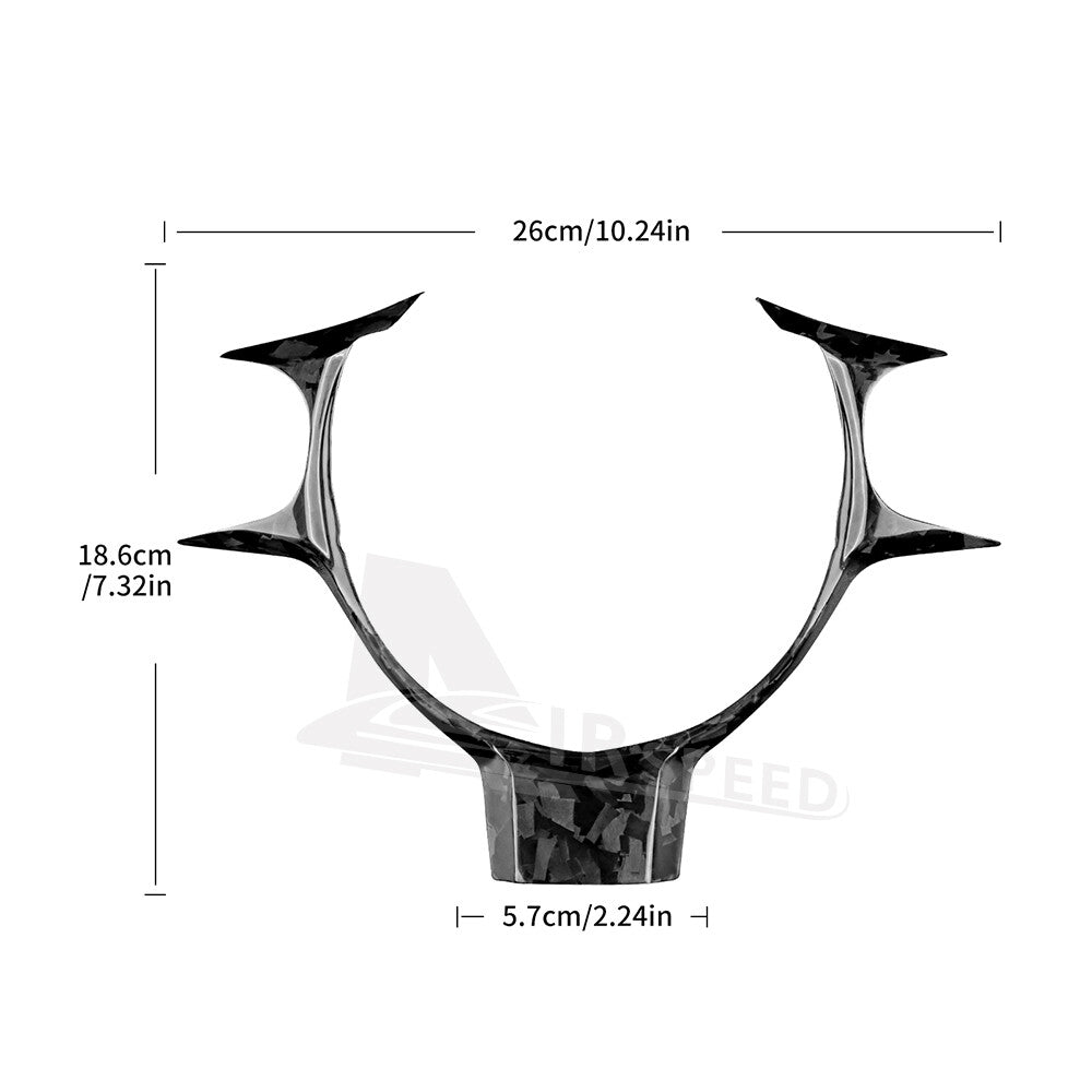 For Subaru BRZ GR86 2017-2023 REAL HARD Forge Carbon Fiber Steering Wheel Cover - detail view 3