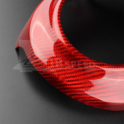Steering Wheel Center Cover Red Hard Carbon Fiber for Toyota 86 Subaru BRZ 17-25 - detail view 8