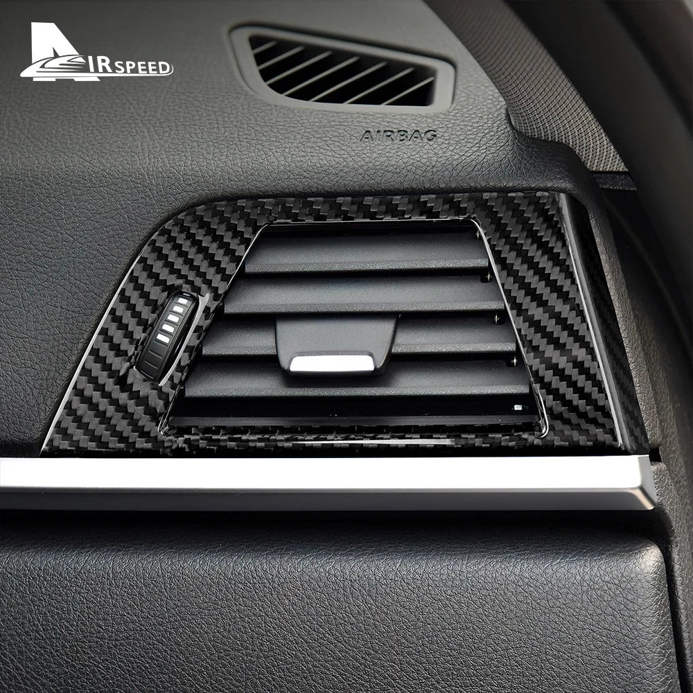For BMW 3 Series F30 M3 F80 2013-2018 Air Vent Frame Trim Dry Carbon Black RHD - detail view 12