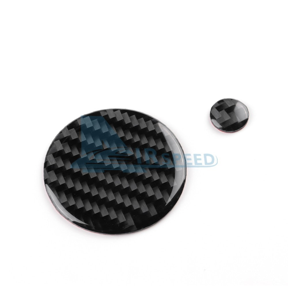 Carbon Fiber Center Console Multimedia Knob Stickers for Mazda 3 Axela 2019-2025