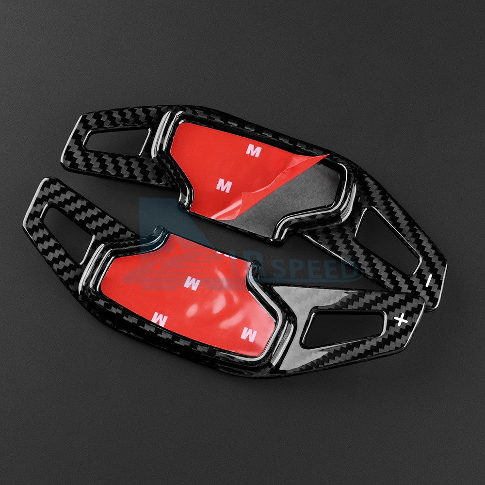 For Ford Mustang 2024-2026 Steering Wheel Paddle Shifter Extension Carbon Fiber - detail view 8