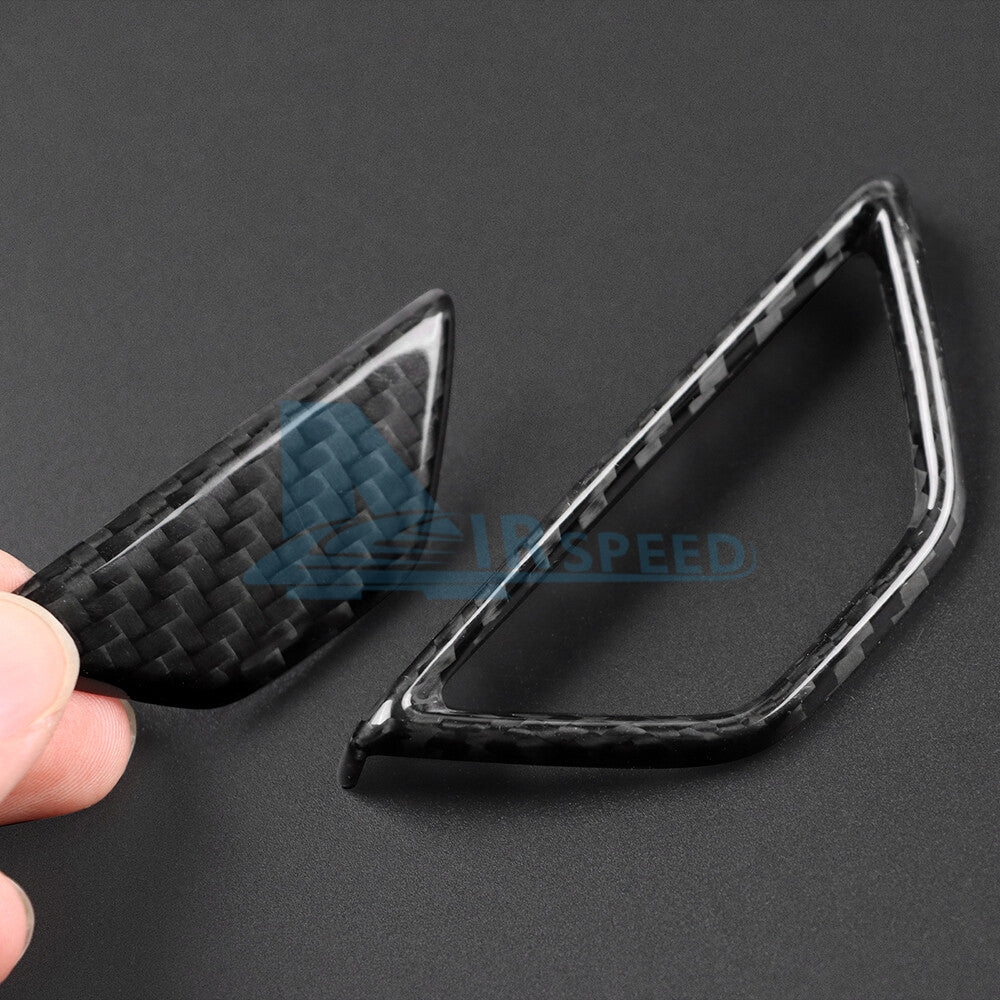 For Corvette C8 2020-2023 REAL HARD Carbon Fiber Center Armrest Box Button Cover