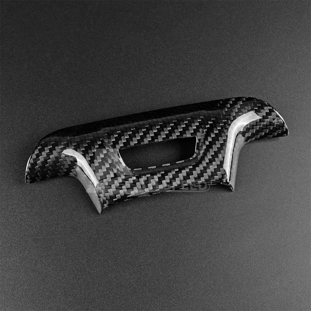 For Camaro 2016-2022 REAL HARD Carbon Fiber Steering Wheel Panel Cover BLACK