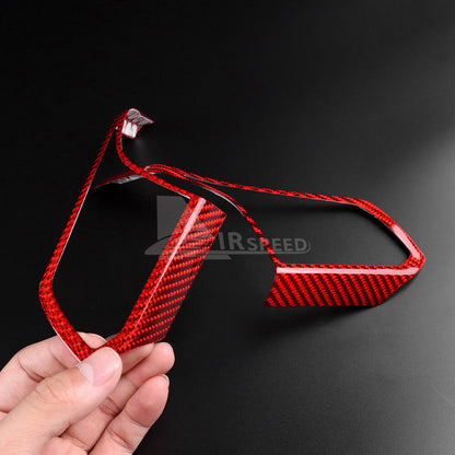 For Corvette C8 20-2023 Steering Wheel Outer Frame Cover REAL HARD Carbon Fiber