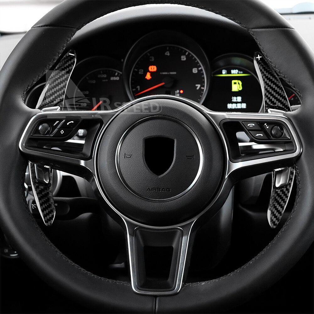 Hard Carbon Wheel Shifter Extension Sport Refit For Porsche Cayenne 2011-2019 - detail view 5