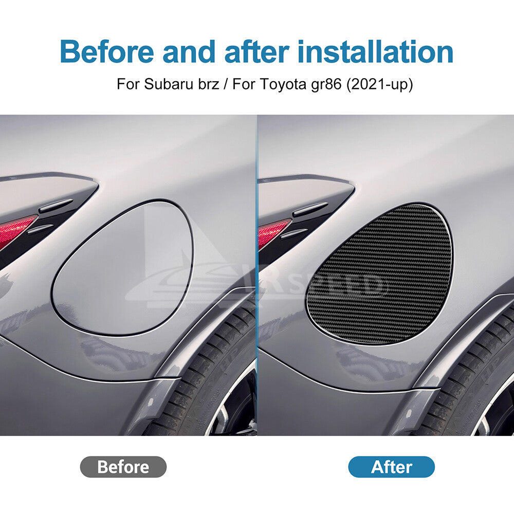 For Subaru BRZ GR86 21-23 Fuel Gas Tank Filler Cap Cover REAL HARD Carbon Fiber - detail view 3