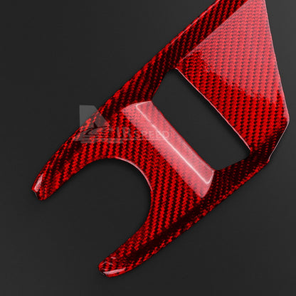 For Chevrolet Corvette C8 20-25 Center Button Frame Cover Red Hard Carbon Fiber