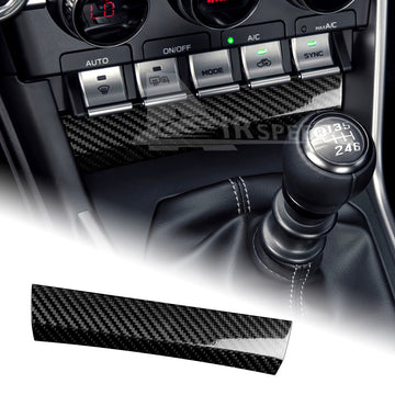 Black Hard Carbon Fiber AC Climate Control Button Lower Cover for BRZ GR86