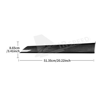 For Subaru WRX 2023-2024 REAL HARD Carbon Fiber Passenger Dashboard Cover Black - detail view