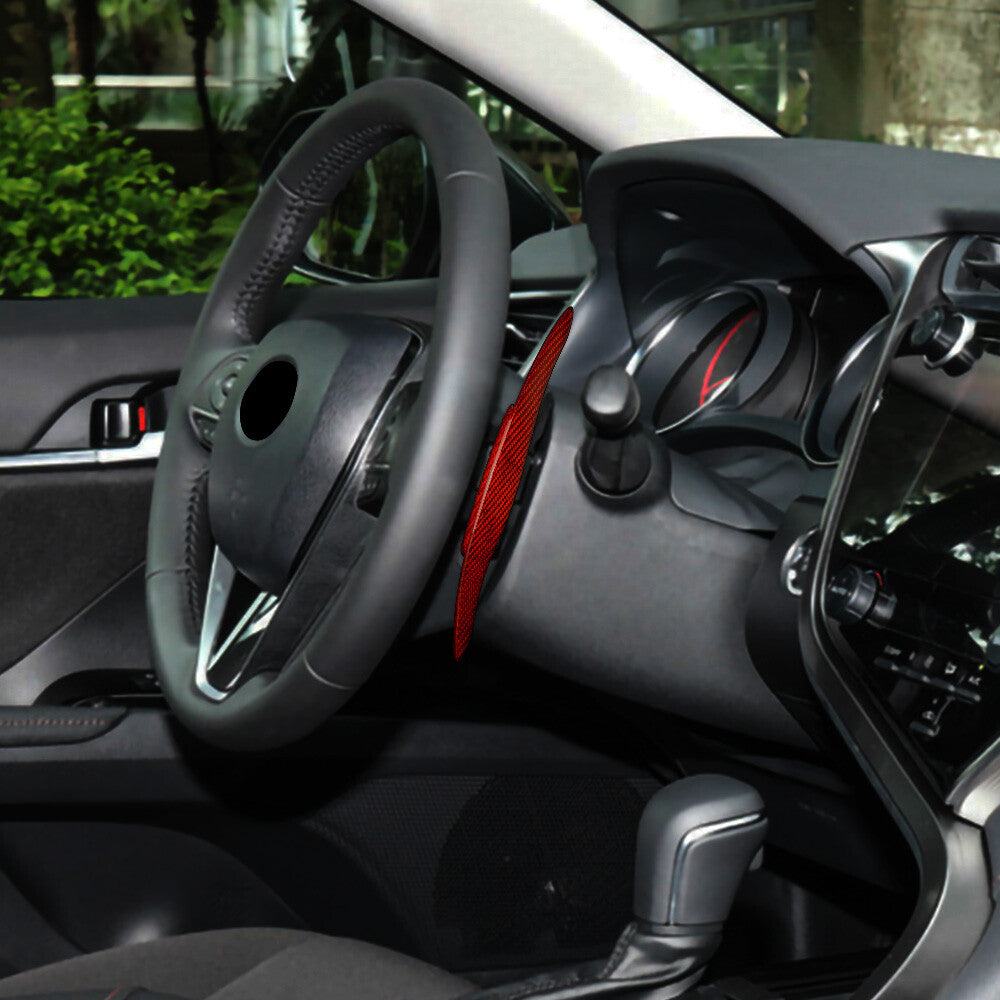 REAL Carbon Fiber Steering Wheel Paddle Shifter Cover For Camry Corolla 18-2019 - detail view 5