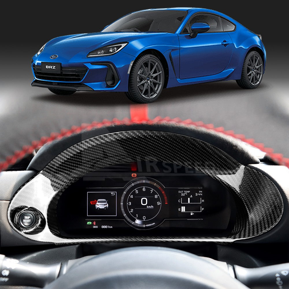 Speedometer Cover Trim For Subaru BRZ Toyota GR86 2021-2025 HARD Carbon Fiber - detail view 6