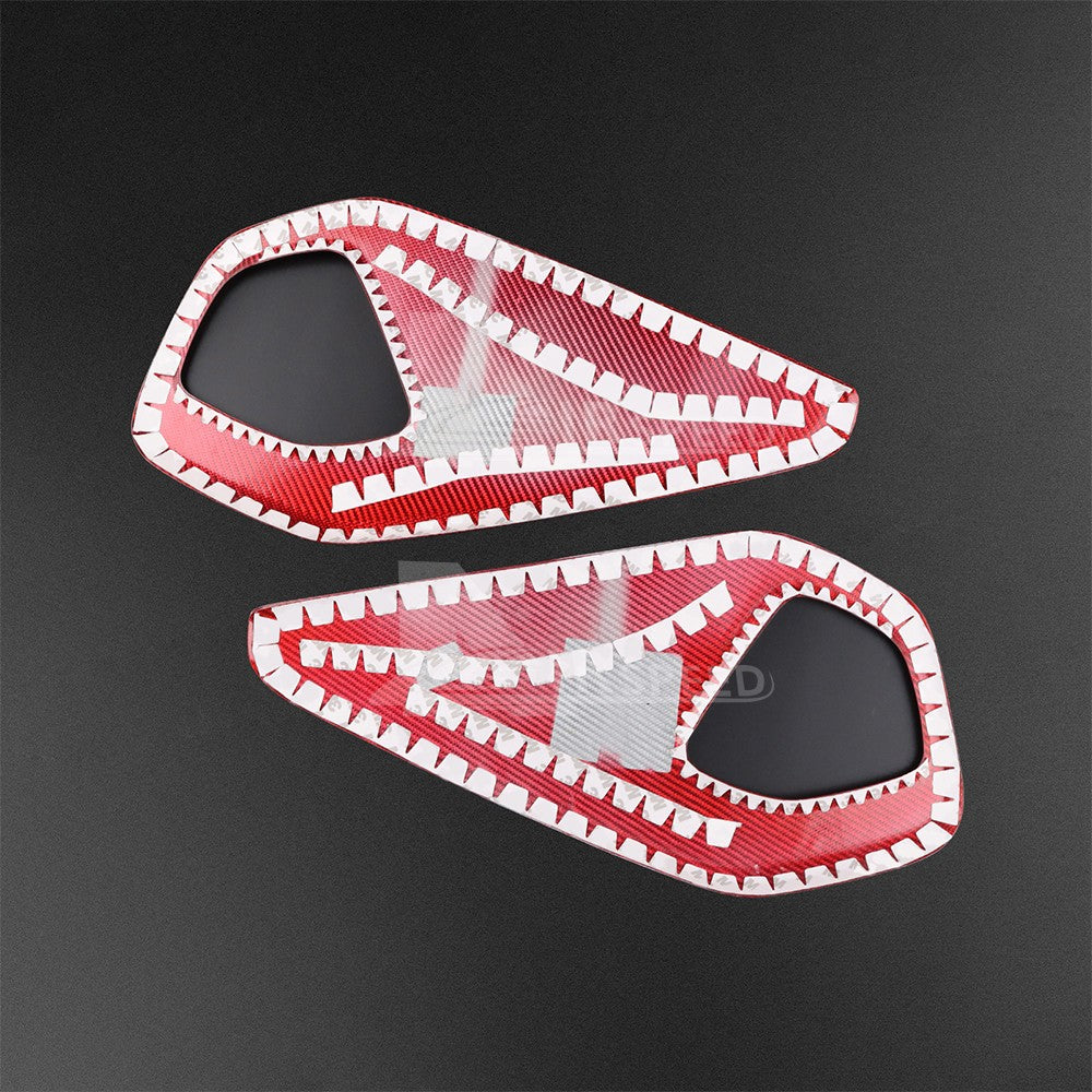 For Subaru BRZ Toyota GR86 2021-23 Rear Audio Frame Cover RED HARD Carbon Fiber - detail view 8