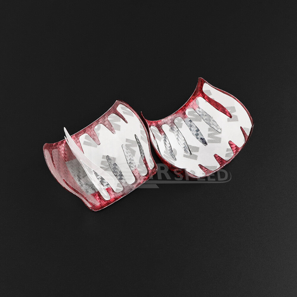 For Subaru WRX STI 22-2023 Gear Shift Knob Cover REAL HARD RED Carbon Fiber RED - detail view 9