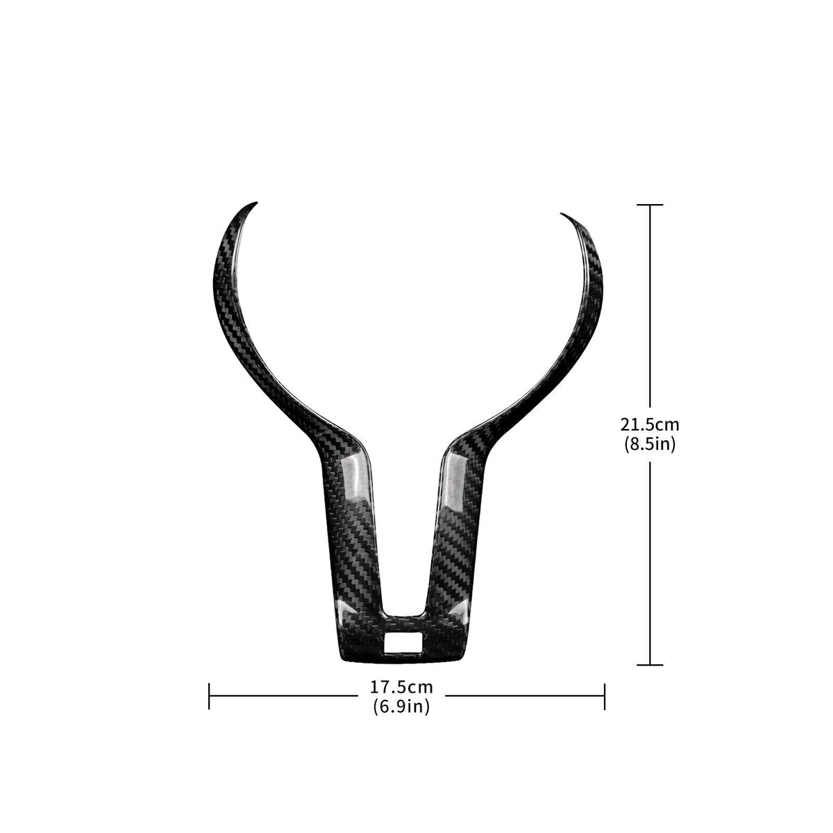 Black Real Hard Carbon Fiber Steering Wheel Chin Cover For BMW F80 F82 F10 F15 - detail view