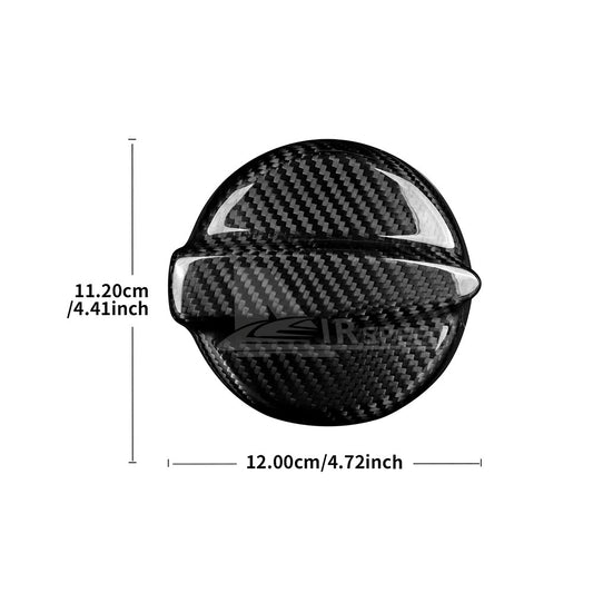 Fuel Gas Tank Cap Cover Black REAL HARD Carbon Fiber For Mini R50 R53 2001-2006 - detail view