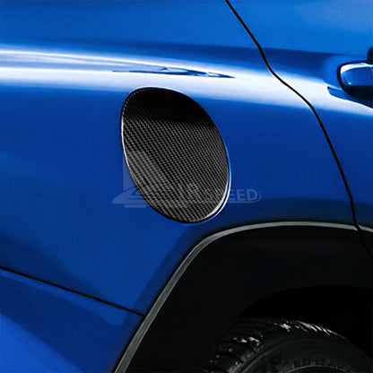 For Subaru WRX 2015-2021 REAL HARD Carbon Fiber Black Fuel Tank Gas Cap Cover - detail view 5
