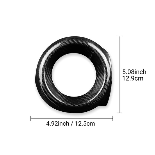 Black Carbon Fiber Passenger Side Air Outlet Cover for Toyota GR Yaris 2025-2026 - detail view