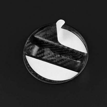 For Subaru Toyota Lexus Mazda Black Carbon Fiber Car Fuel Tank Cap Oil Gas Cover