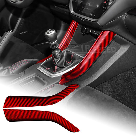 REAL HARD Carbon Fiber Gear Shift Console Side Cover For Subaru WRX STI 22-2023 - product view