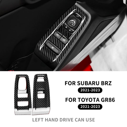 Door Window Lift Frame Cover HARD Carbon Fiber for Subaru BRZ GR86 2021-2023 - product view