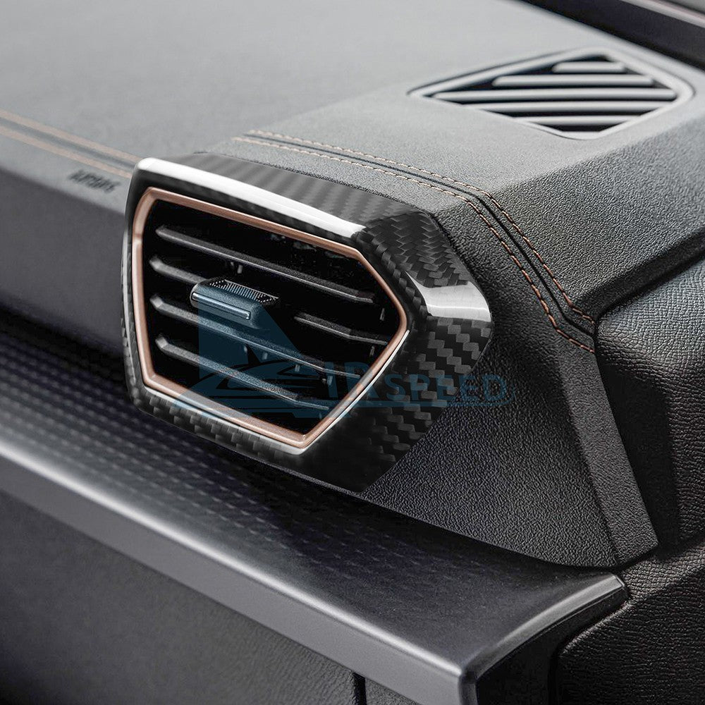 For Seat Leon Cupra Leon 21-2026 Center Side Air Outlet Frame Cover Carbon Fiber - detail view 7