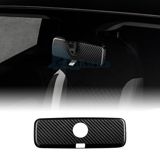 Interior Rear View Mirror Cover Carbon Fiber for Fiat 500 Abarth 595/695 2017-23 - product view