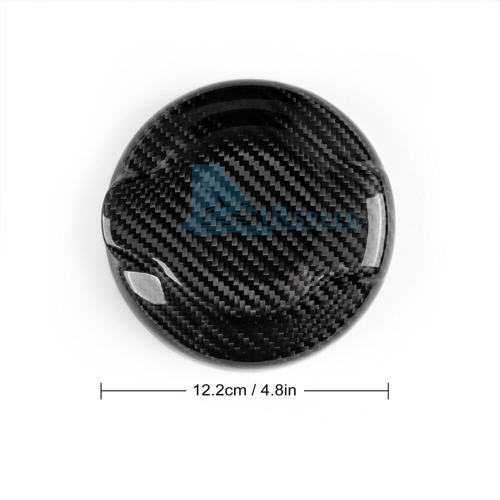For Mini F55 F56 14-23 F57 16-23 Black Hard Carbon Fiber Fuel Tank Cap Cover 409 - detail view 3