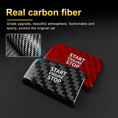 Center One-Click Start Sticker For BMW 5 Series G60 G70 2024-25 Red Carbon Fiber - detail view 5