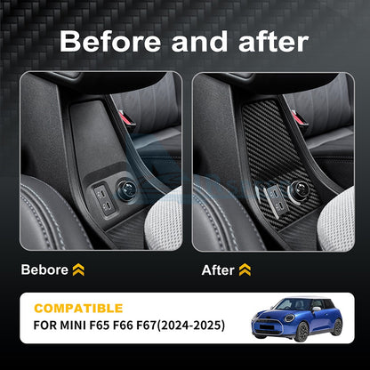 Cigarette Lighter USB Cover For MINI F65 F66 F67 2024-2025 Black Dry Carbon - detail view