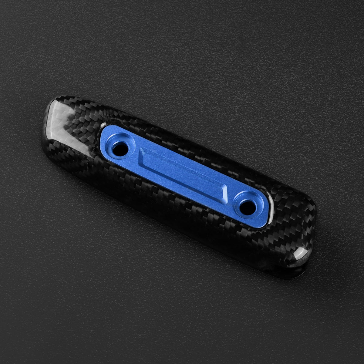 Blue Hard Carbon Fiber Handbrake Interior Sticker for 2024-2025 Ford Mustang - detail view 4