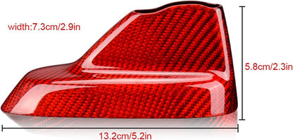 For Mini Cooper F54 F60 Red Hard Carbon Fiber Roof Antenna Shark Fin Cover Cap - detail view 4