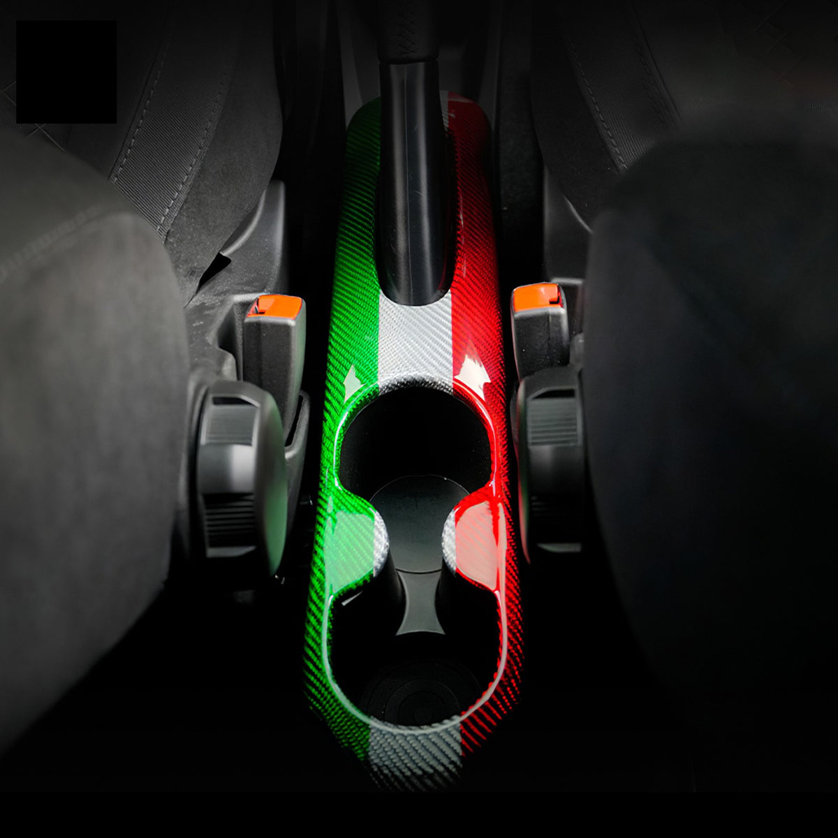 Car Water Cup Holder Handbrake Panel Cover for FIAT 500 Abarth 595 695 2016-2024 - detail view 5