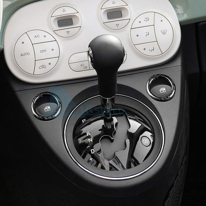 For Fiat 500 Abarth 595 2016-23 Real Hard Carbon Fiber Window Lift Switch Ring - detail view 7