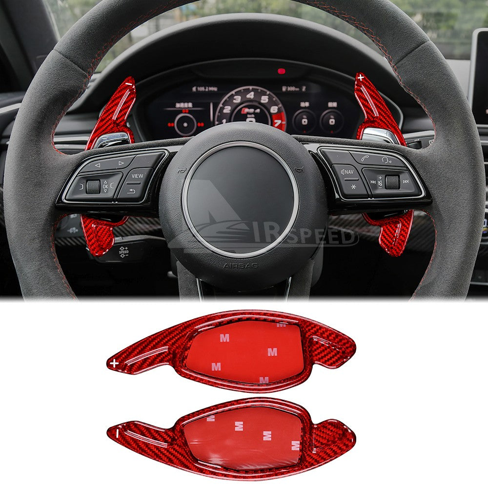 For Audi RS RS3 RS4 RS5 R8 TT 2017-2022 Steering Wheel Paddle Shifter Red Trim - product view