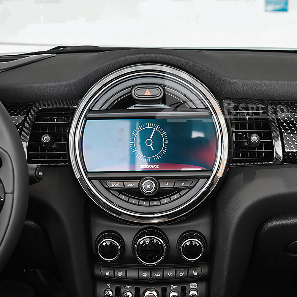 Black Center Air Outlet Vent REAL HARD Carbon Fiber For Mini F55 F56 F57 14-2021 - detail view 5