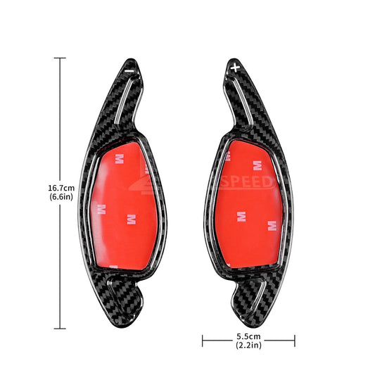 Carbon Fiber For Audi RS RS3 RS4 RS5 R8 TT 2017-22 Steering Wheel Paddle Shifter - detail view