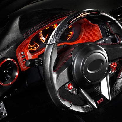 Red Speed Indicator HARD READ Carbon Fiber Cover For Subaru BRZ Toyota 86 12-21 - detail view 4