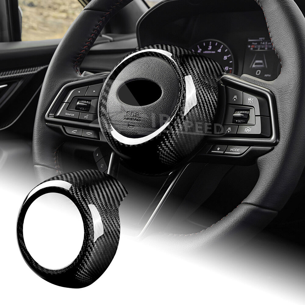 REAL HARD Carbon Fiber Steering Wheel Surround Cover For Subaru WRX STI 22-2023 - product view