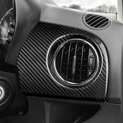 CarbonFiber Driver Side Air Outlet Cover for Fiat 500 08-23 Abarth 595 695 12-23 - detail view 7