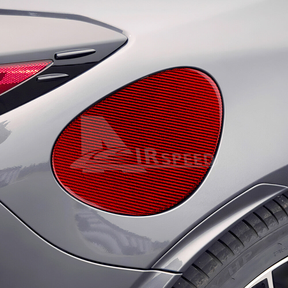 For Subaru BRZ GR86 2021-2023 Fuel Gas Tank Cap Cover Real Hard Carbon Fiber RED - detail view 5