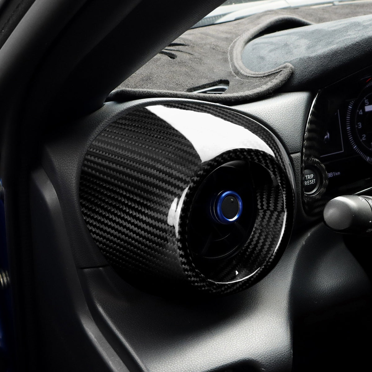 HARD Carbon Fiber Dashboard Air Outlet Cover For Subaru BRZ Toyota GR86 21-23 - detail view 7