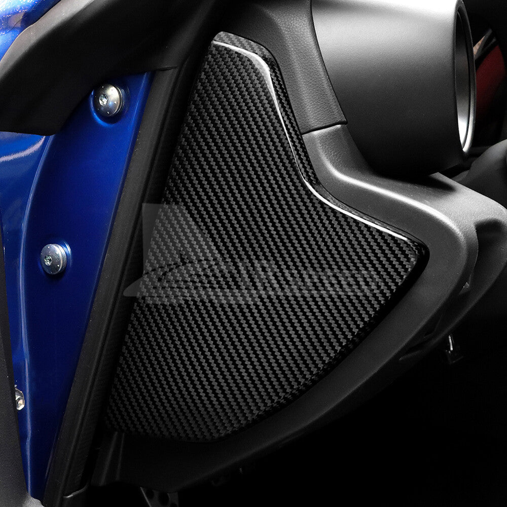 REAL HARD Black Carbon Fiber Dashboard Side Cover For Subaru BRZ GR86 2021-2023 - detail view 5