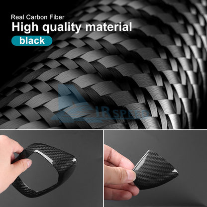Black Hard Carbon Fiber Seat Back Handle Cover For Chevy Camaro 2016-2024 - detail view 9