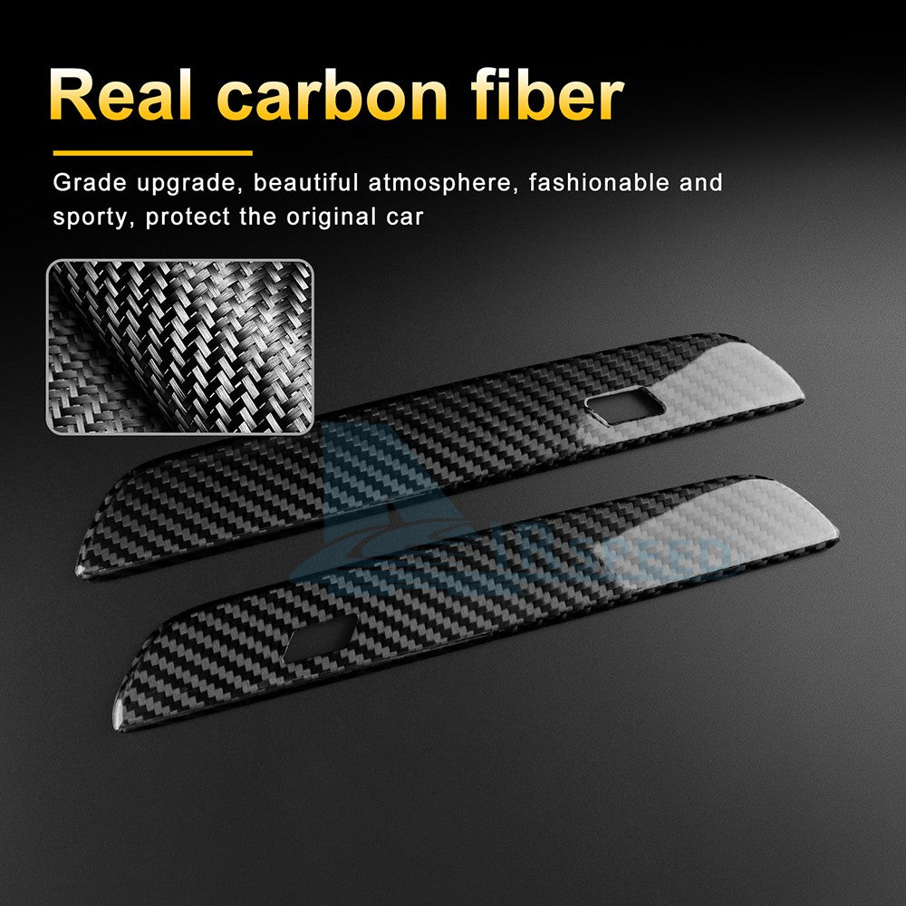 Exterior Door Handle Cover Real Hard Carbon Fiber Fits Mini Cooper J01 2024-2025 - detail view 3