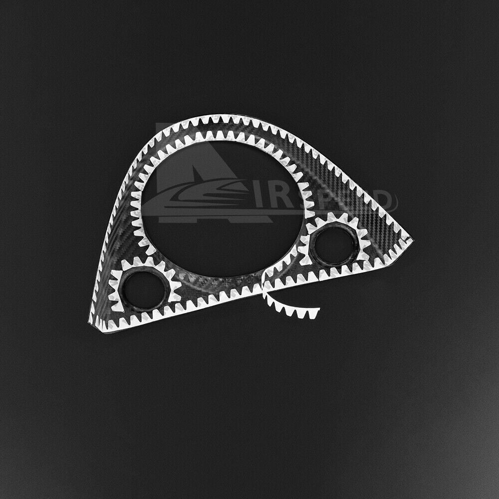 For Fiat 500 Abarth 595 16-23 Real Hard Carbon Fiber Gear Shift Panel Cover Trim - detail view 9